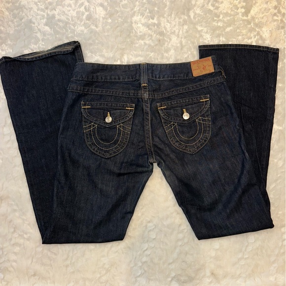 True Religion Becky Bootcut Jeans Dark Wash Size 32 USA - Picture 3 of 13